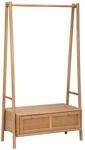 Atmosphera &ndash; Kleiderst&auml;nder Tiria &ndash; Esche und Rattan, 90 x 45 x 162 cm, 1