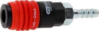 KS Tools 999.9101 3in1 Universal-Druckluft-Sicherheitskupplung, 9 mm mit