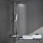 G&ouml;rbach Regendusche Duschsystem Wassersparend, Edelstahl Duschset mit Armatur mit