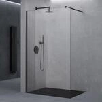 doporro Walk-In Dusche Duschwand 140x200cm Duschabtrennung 10mm ESG-Glas