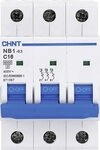 Chint NB1-63C3P16 Miniatur-Sicherungsschalter, 16 A, 3-polig, C-Curve, 6 kA