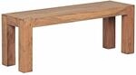 FineBuy Esszimmer Sitzbank 120 cm Massiv-Holz Akazie Holz-Bank Natur-Produkt