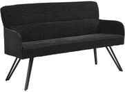 byLIVING Bank Tino/Webstoff und Mikrofaser Bezug und Gestell in
