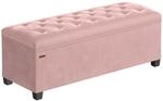 SONGMICS Sitzhocker mit Stauraum, Sitzbank mit Beinen, 40 x 110 x 40 cm Fu&szlig;bank,