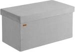 Casaria&reg; Sitzbank mit Stauraum Grau Cord Faltbar Sitzbank 300kg Belastbar...