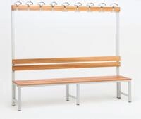 Szagato Garderobenbank 1-seitig mit Haken - Umkleidebank, Garderobe mit...