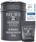 WO-WE 2K Epoxidharz Garagenfarbe Bodenbeschichtung W702 Pastellt&uuml;rkis 20 Kg