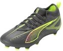 Puma Ultra 5 Match FG/AG JR, Unisex Fussballschuh, Matte Aged Silver-Yellow