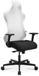 TOPSTAR Sitness RS Sport B&uuml;rodrehstuhl, Gamingstuhl, Stoff, Weiss-schwarz | Made in