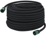 vidaXL Tropfschlauch Schwarz 0,6" 50 m Gummi