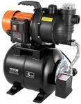 VEVOR Hauswasserwerk 735 W, 3785 L/h Jetpumpe mit 19 L Druckbeh&auml;lter, 39 m