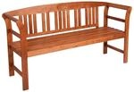 Spetebo Eukalyptus Gartenbank Harland - 157 x 82 cm - FSC Holz Sitzbank f&uuml;r 3