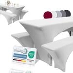 Beautissu Edles Stretchhussen Set 3tlg. Victoria - Elastische Hussen f&uuml;r