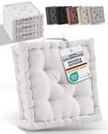 Beautissu 4er Set Bodenkissen Sitzkissen 40x40 cm - Dickes Matratzenkissen 8cm...