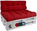 Beautissu Set Palettenkissen Outdoor 1x Sitzkissen 120x80 cm & 1x R&uuml;ckenkissen