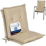 Beautissu 2er Set Niedriglehner Auflage Gartenstuhl 100x50x6 cm Loft NL -...