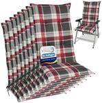 Beautissu 8er Set Hochlehner Auflagen Set Gartenst&uuml;hle 120x50 cm Polster...