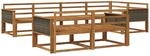vidaXL Outdoor-Sofagarnitur 7 pcs Natur Massivholz Akazie, Terrasse, modernes