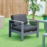 casa.pro Gartensessel Avise Loungesessel Outdoor Sessel Balkonstuhl mit Armlehnen