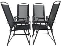 VCM 4er Set Gartenstuhl | Stuhl-Ma&szlig;e ca. H. 105 x B. 61 x T. 56 cm |...