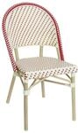 Oviala Terrassenstuhl aus Aluminium und Polyrattan rot