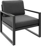 Beautysofa24 Stella Gartenstuhl Metall inkl. Kissen Wetterfest Outdoor Lounge