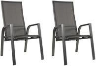 Gardissimo 2 X Hochlehner Gartensessel Bern, Aluminium rostfrei anthrazit,
