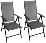 Chillroi&reg; Klappsessel Aluminium 2er Set 7-Fach verstellbar witterungsbest&auml;ndig