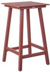 Beliani Moderner Muskoka Gartentisch Hochtisch Kunstholz Rot 60x60 cm Adirondack