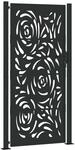 vidaXL Gartentor Schwarz 100x200 cm Stahl Flammen-Design, Zauntor, Outdoor Tor,
