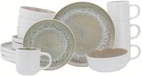 CreaTable, 24715, Serie Nordic Fjord Sand, 16-teiliges Geschirrset f&uuml;r 4...