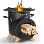 Blumfeldt Feuerstelle mit Grillrost, Feuerschale f&uuml;r Terrasse & Camping,