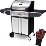 deluxe4home&reg; Gasgrill BBQ Grillwagen mit Deckel I 3+1 Seitenbrenner XXL Grill