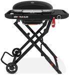 Weber Traveler Compact Gasgrill/Klappbarer und tragbarer Gasgrill mit R&auml;dern,