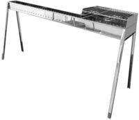 Milano Grill 100 + 40 Plus (140 cm) aus Edelstahl, verspiegelt