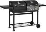 Outsunny Grillwagen Gasgrill mit 2+1 Brenner, Thermometer, 3kW BBQ...