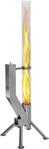 GARDENFLARE Feuerrohr Premium &ndash; Gro&szlig;e Edelstahl Pelletfackel mit Flamme bis...
