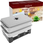 BROWIN Edelstahl Tischr&auml;ucher-Set XL 330007 | mit Thermometer | mit M&ouml;glichkeit der