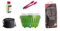 LotusGrill S Small Kompakt Starter-Set Limettengr&uuml;n der raucharme...