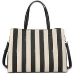 bugatti Cleo gro&szlig;e Tote Bag f&uuml;r Damen, Handtasche aus gestreiftem Kunstleder...