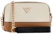 GUESS Umh&auml;ngetasche Noelle II Crossbody Camera Bag Tan Multi creme