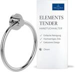 Villeroy & Boch Elements Tender Handtuchhalter, rund &ndash; Chrom | F&uuml;r die