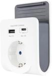 REV USB Ladeger&auml;t - Steckdosenadapter mit praktischer Ablageschale f&uuml;r...