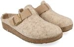 HAFLINGER Grizzly Chicago Filzpantoffeln Gummisohle, Lederriehmen mit Schnalle...