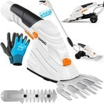 MASKO&reg; Grasschere Strauchschere Set mit Akku 7,2V 2000mA/h elektrische Garten