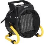 DEDRA Elektrische PTC-Heizung 2,0 kW, rund, schwarz Heizfl&auml;che 20 m&sup2;, keramisches
