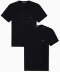 Man's CORE Logoband 2-Pack Crew Neck T-Shirt Black XXL Regular, schwarz/schwarz, XXL