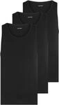 Calvin Klein Herren 3er Pack Tank Tops mit Rundhalsausschnitt, Schwarz (Black, Black,