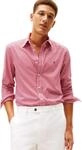 Tommy Hilfiger Herren Hemd Poplin Gingham Freizeithemd, Rot (Medium Red/Check), M