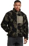 Urban Classics Herren &Uuml;bergangsjacke Pattern Teddy Trackjacket, Oversized